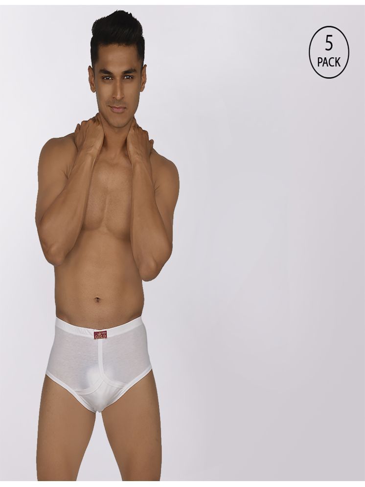     			VIP Pack of 5 Cotton Briefs For Men's ( White )