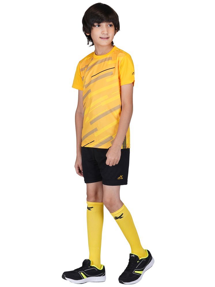     			Vector X Yellow Polyester Boys T-Shirt & Shorts ( Pack of 2 )