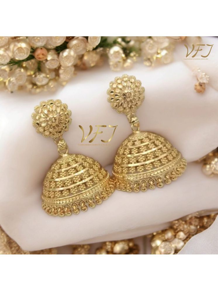     			Vighnaharta Gold Jhumki Earrings ( Pack of 1 )