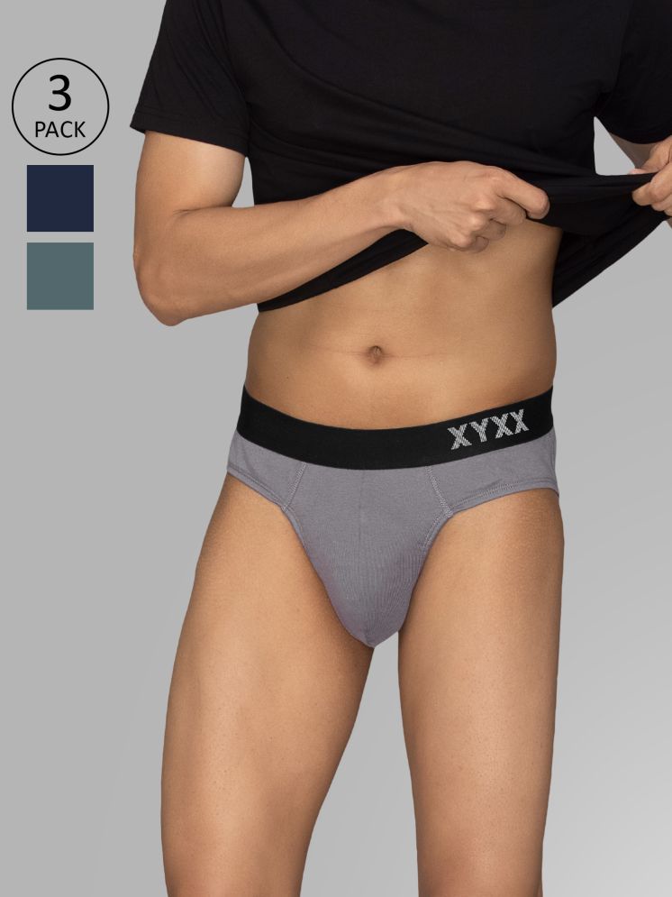     			XYXX Pack of 3 Cotton Briefs For Men's ( Multicolor )