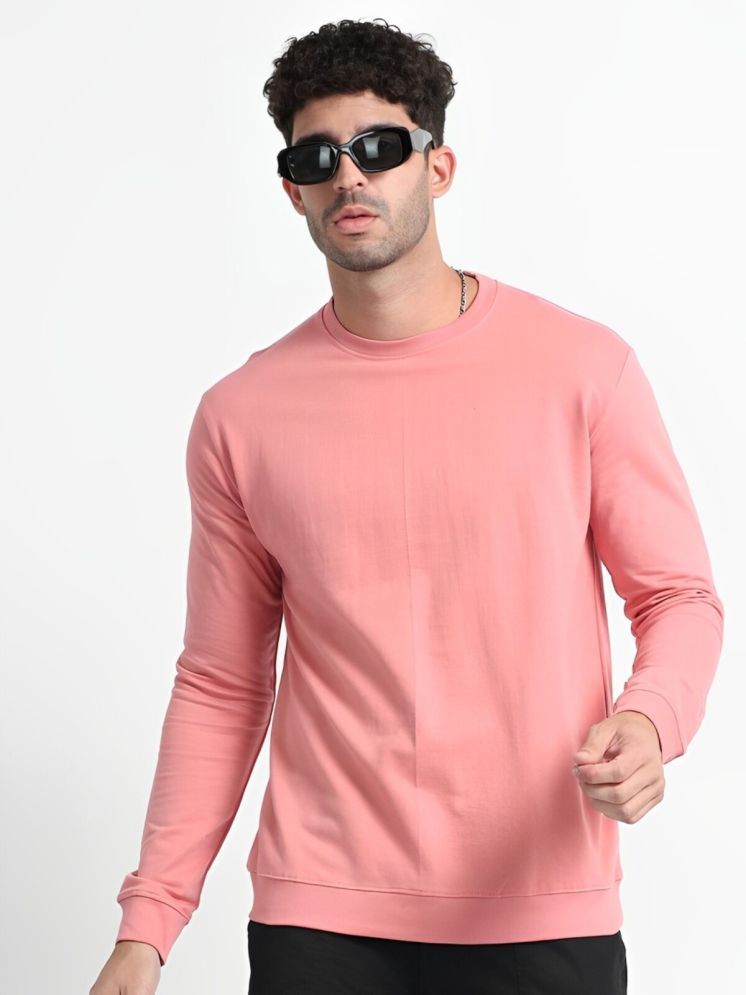     			curvy comfort Cotton Blend Regular Fit Solid Full Sleeves Men's Round T-Shirt - Pink ( Pack of 1 )