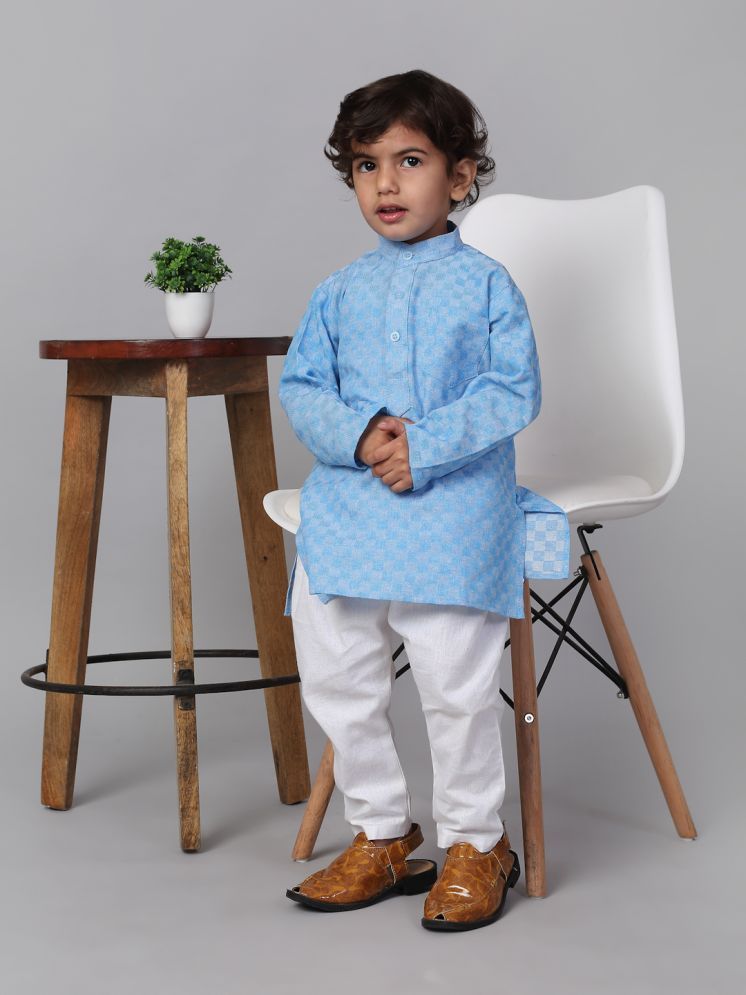     			CENSAL Light Blue Cotton Boys Kurta Sets ( Pack of 1 )