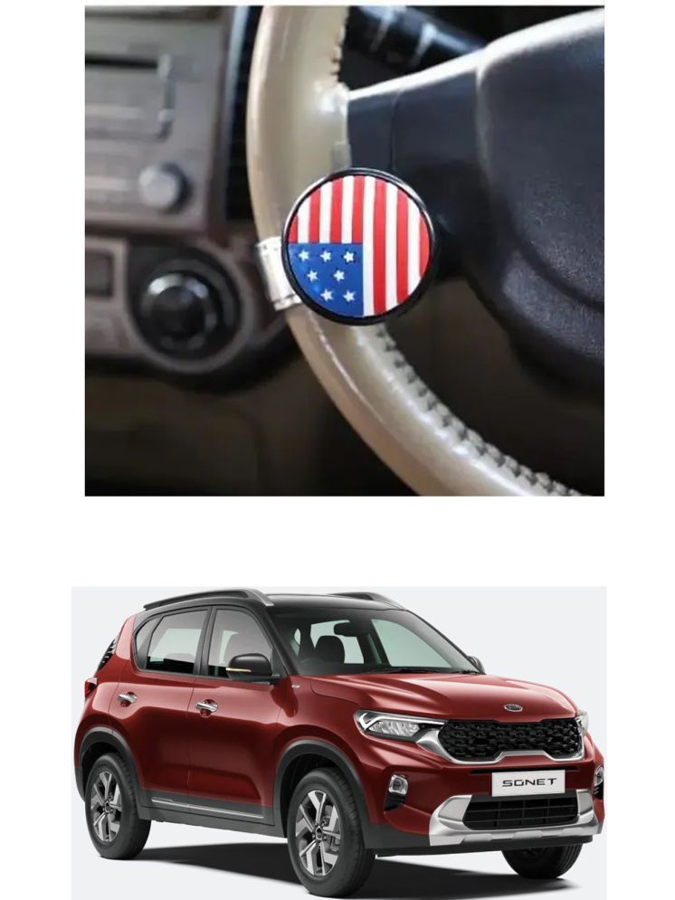     			Car USA Flag Knob (Pack Of 1) For Kia Sonet