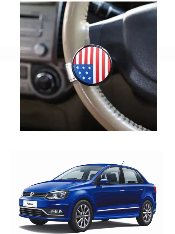     			Car USA Flag Knob (Pack Of 1) For Volkswagen Ameo