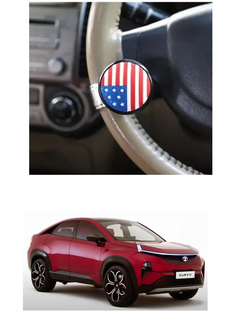     			Car USA Flag Knob (Pack Of 1) For Tata Curvv