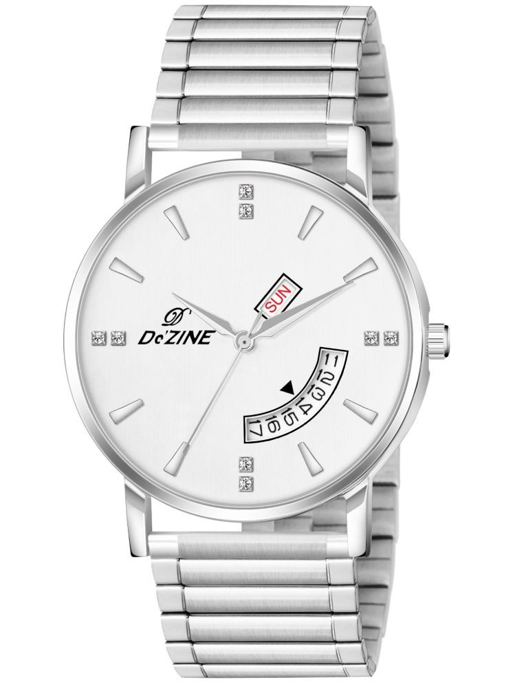     			Dezine Silver Stainless Steel Analog Men's Watch