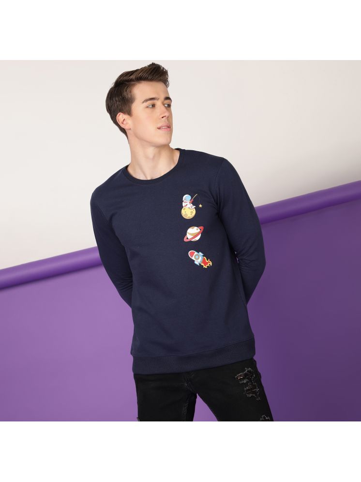     			FTX Cotton Blend Round Neck Men's Sweatshirt - Navy Blue ( Pack of 1 )