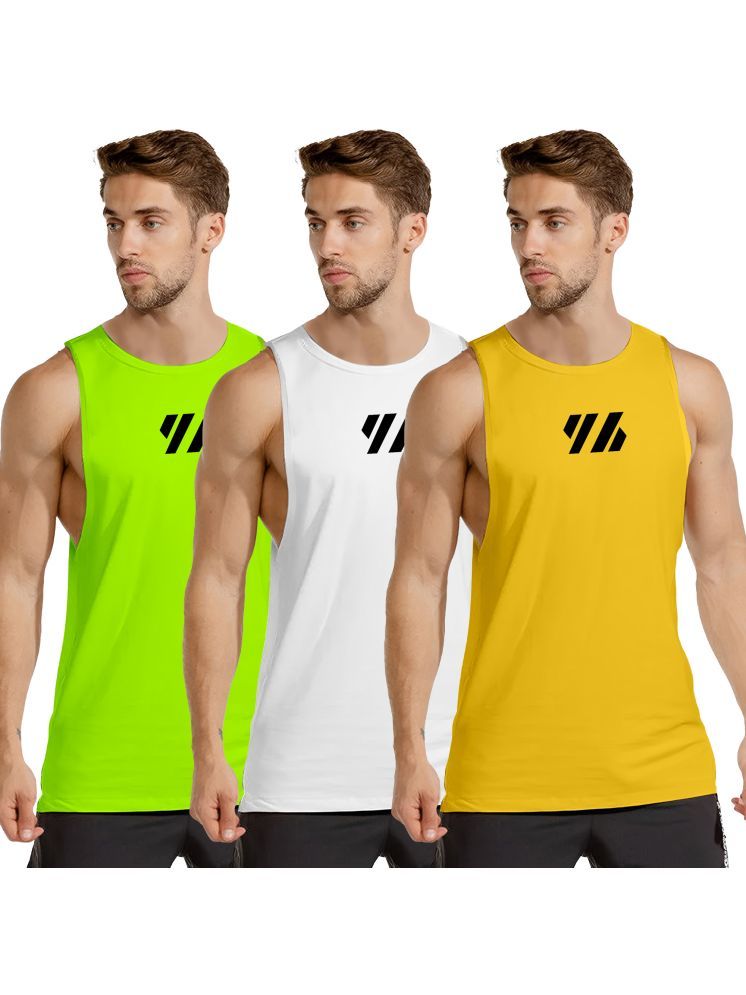     			FTX Pack of 3 Polyester Gym Vest For Men ( Mint Green )