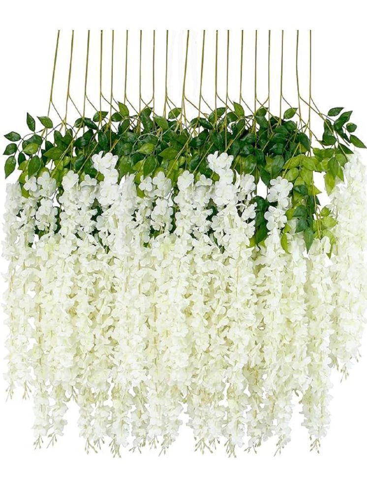     			Mapperz - Off White Wild Artificial Flowers Bunch ( Pack of 12 )