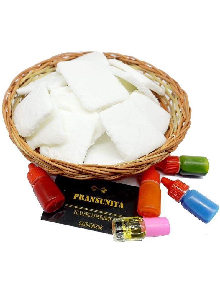     			PRANSUNITA Handmade Soap Making kit Includes Melt & Pour Natural Shea Butter Transparent White Base  500 GMS Liquid Dye 4 Nos, Perfume – 1 Nos, Make up to 6 Shea Butter Soaps