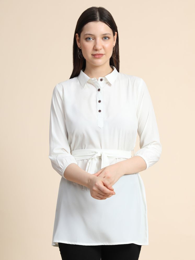     			TOOCHKI White Polyester Women's Tunic ( Pack of 1 )