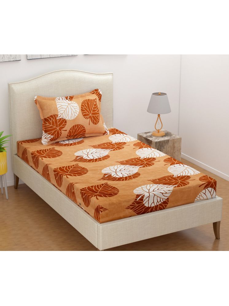     			UrbanArts Microfiber Nature 1 Single with 1 Pillow Cover - Copper