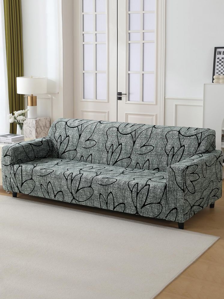     			HOKIPO 4 Seater Polyester Sofa Cover ( Pack of 1 )