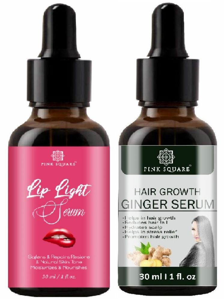     			Lip Light Serum & Hair Growth Ginger Serum for Men/Women (Each,30ml) Combo of 2