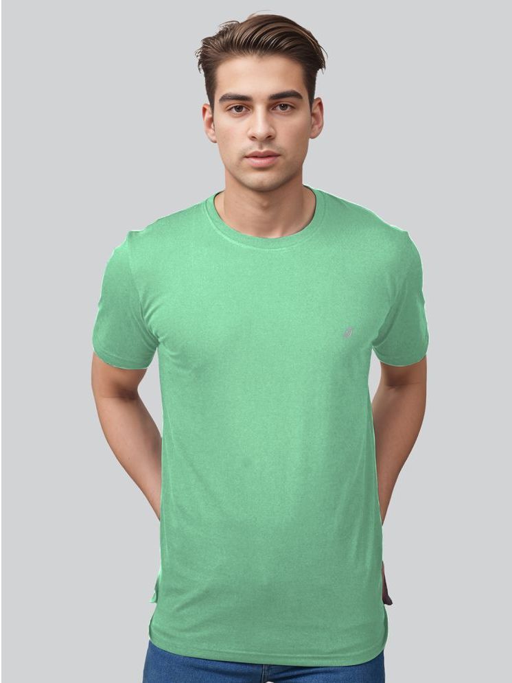     			Lux Nitro Cotton Blend Relaxed Fit Solid Half Sleeves Men's Round T-Shirt - Light Green ( Pack of 1 )