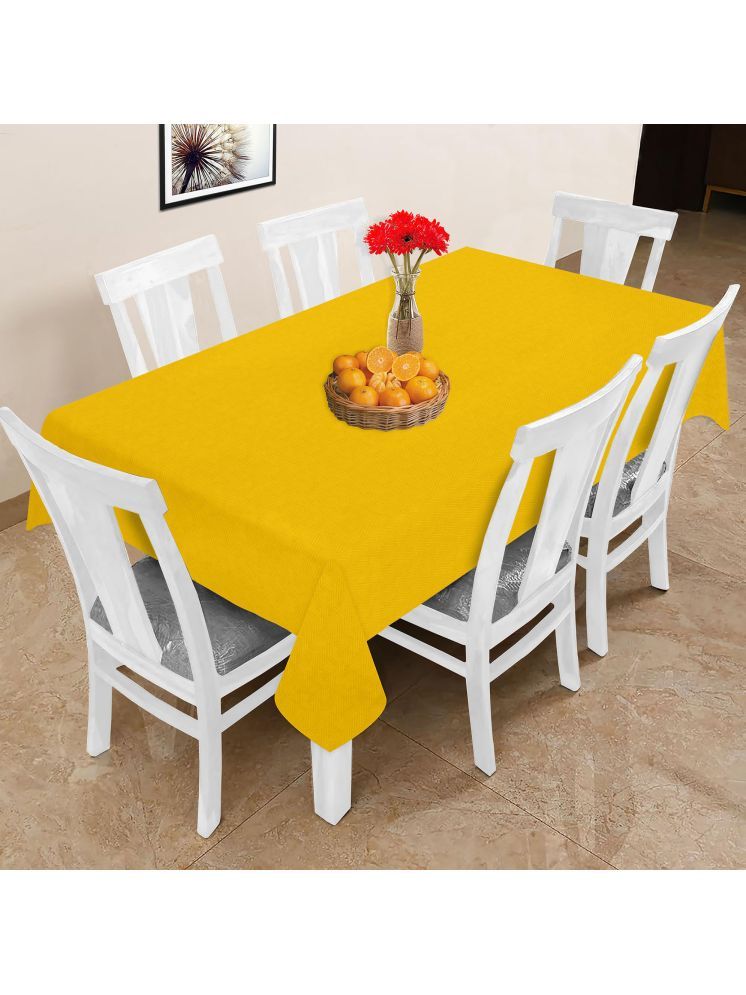     			Oasis Hometex Solid Cotton 8 Seater Rectangle Table Cover ( 229 x 152 ) cm Pack of 1 Yellow