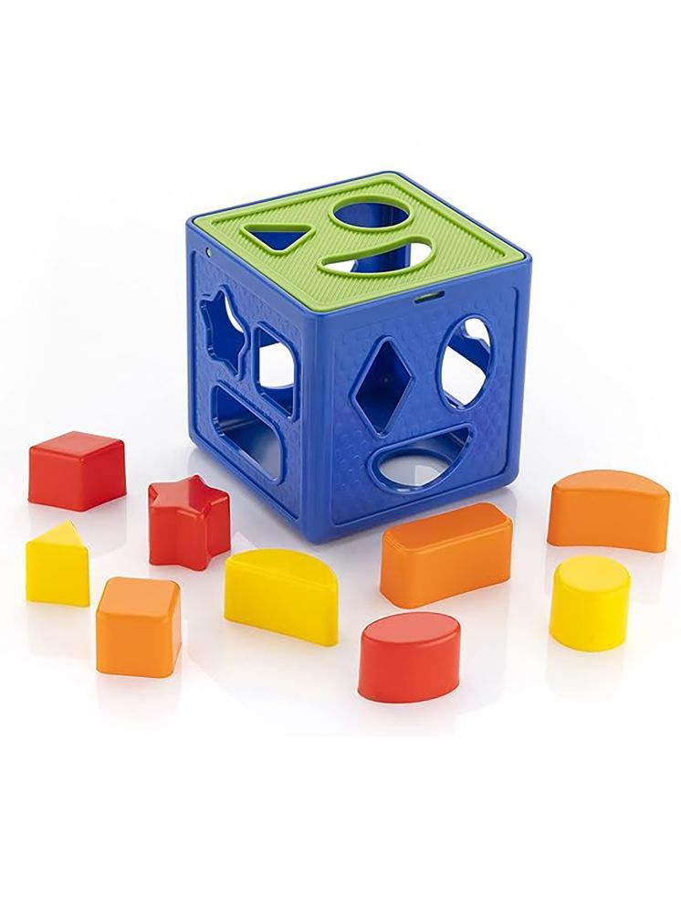     			TOY DEKHO Plastic Shape Sorter Cube Block Toy For Kids-Includes 9 Color Recognition Shape With Colorful Sorting Cube Box-Baby First Block Toys Model 2 For Boys Girls Age 2+ Years (Multicolor) (9 pieces)