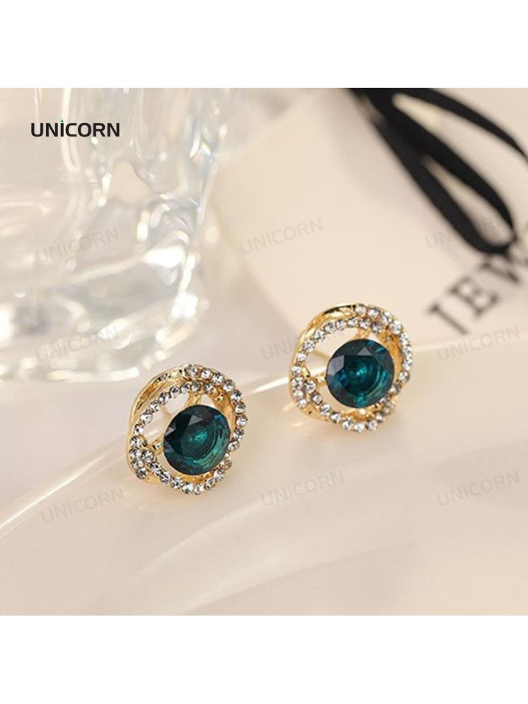     			Unicorn Green Stud Earrings ( Pack of 1 )