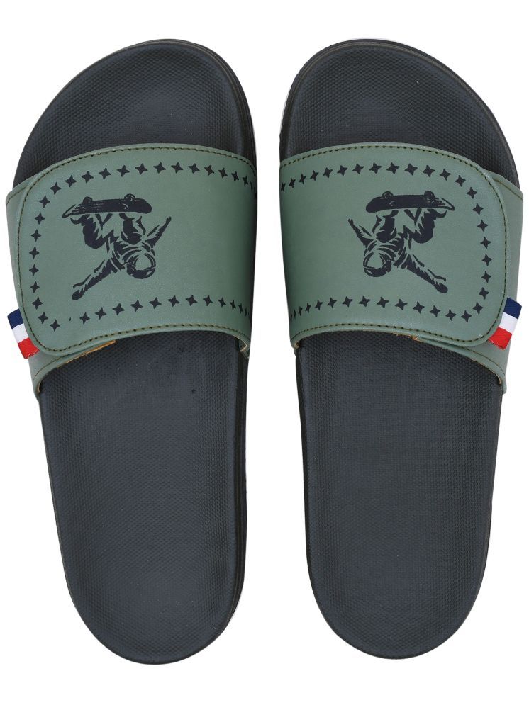     			CLOSHO Green Men's Slide Flip Flop