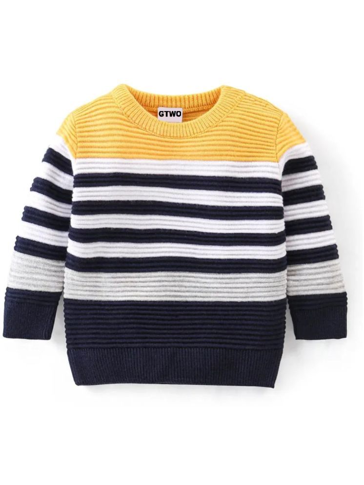     			GTwo Bright Yellow Woollen Blend Boy's Pullover Sweaters ( Pack of 1 )