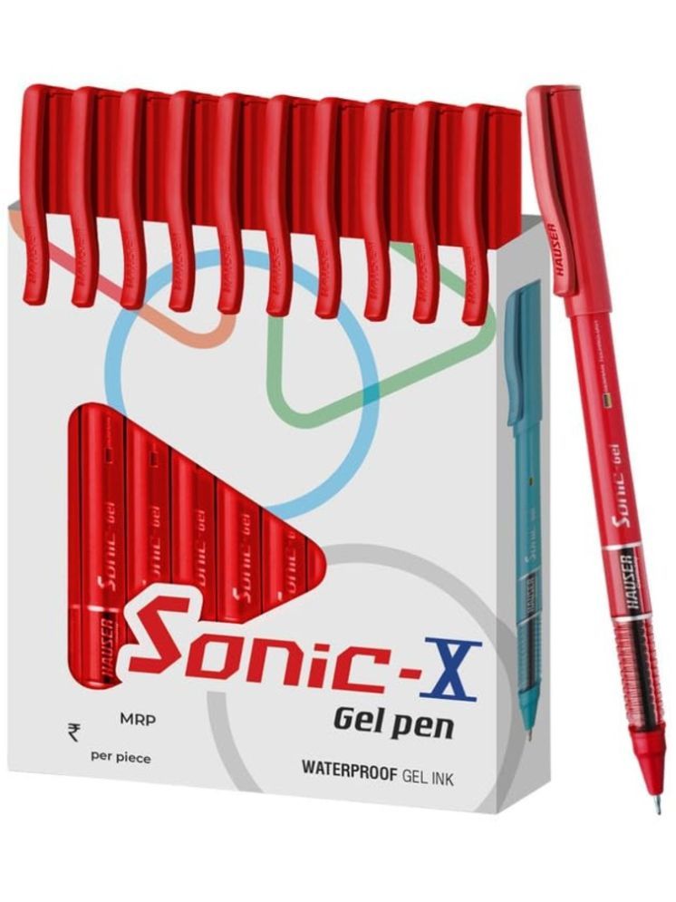     			HAUSER GERMANY Red Ball Pen ( Pack of 10 )