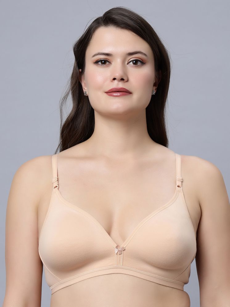     			IN CARE LINGERIE Beige Cotton Blend Non Padded Women's T-Shirt Bra ( Pack of 1 )