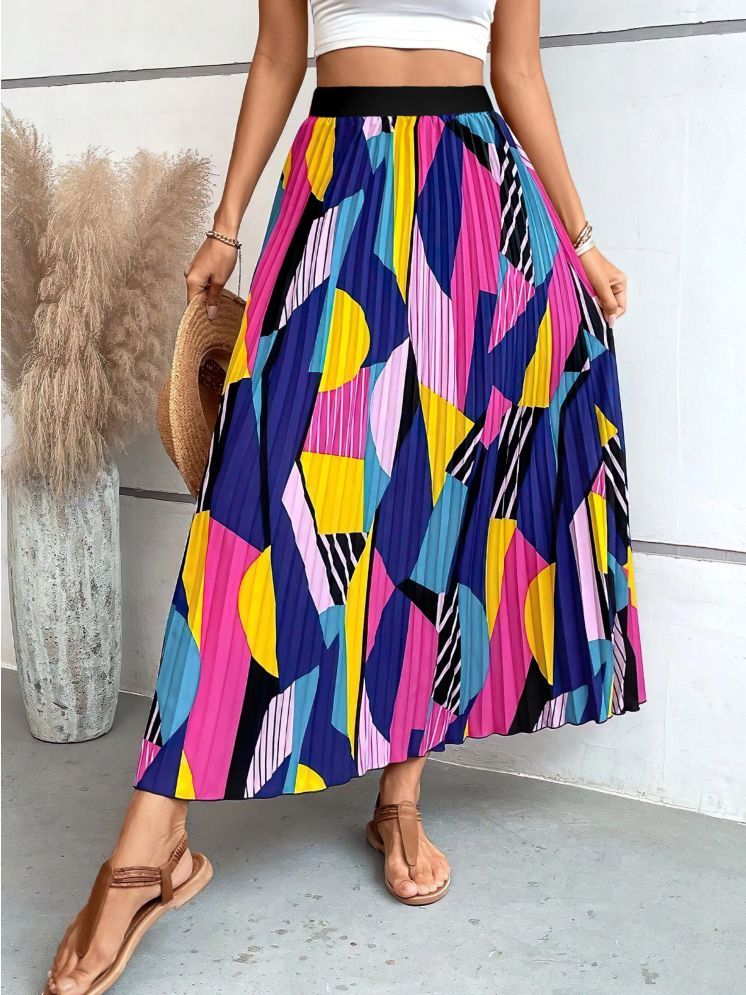     			JASH CREATION Multi Color Polyester Women's Flared Skirt ( Pack of 1 )