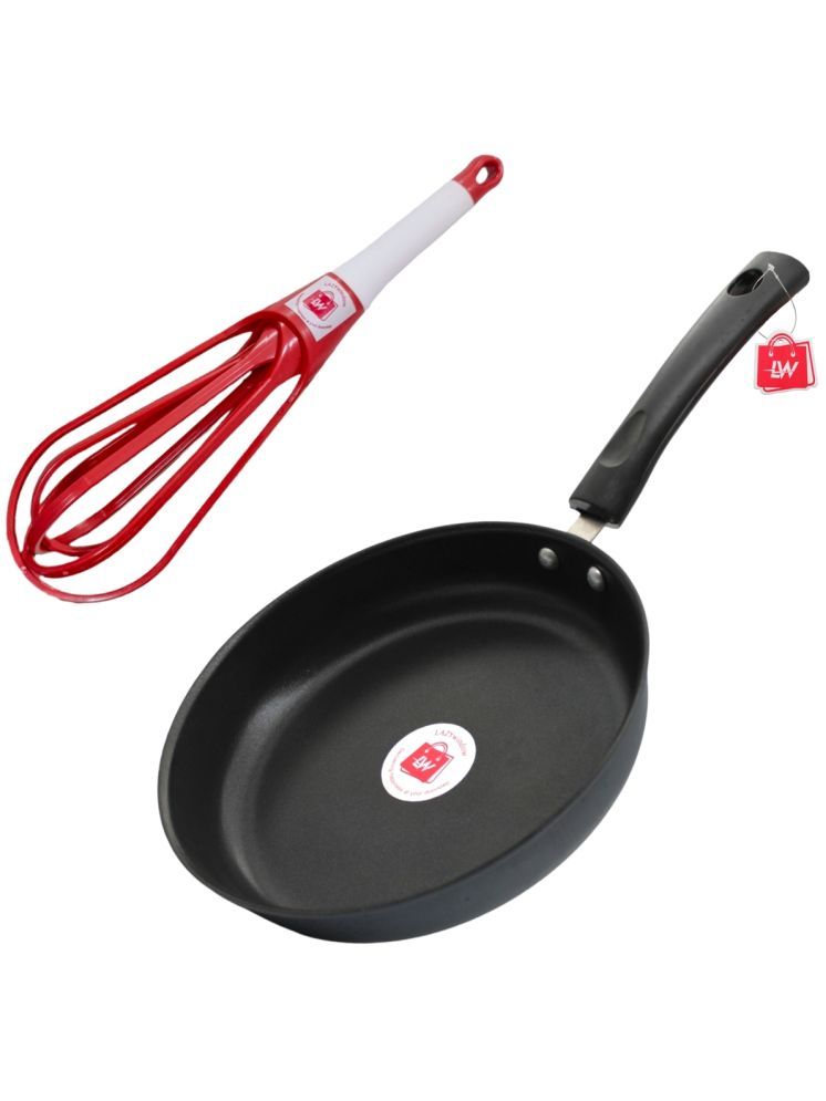     			LAZYWINDOW Fry Pan & Whisker Hard Anodised Non-Stick Fry Pan ( Pack of 1 )