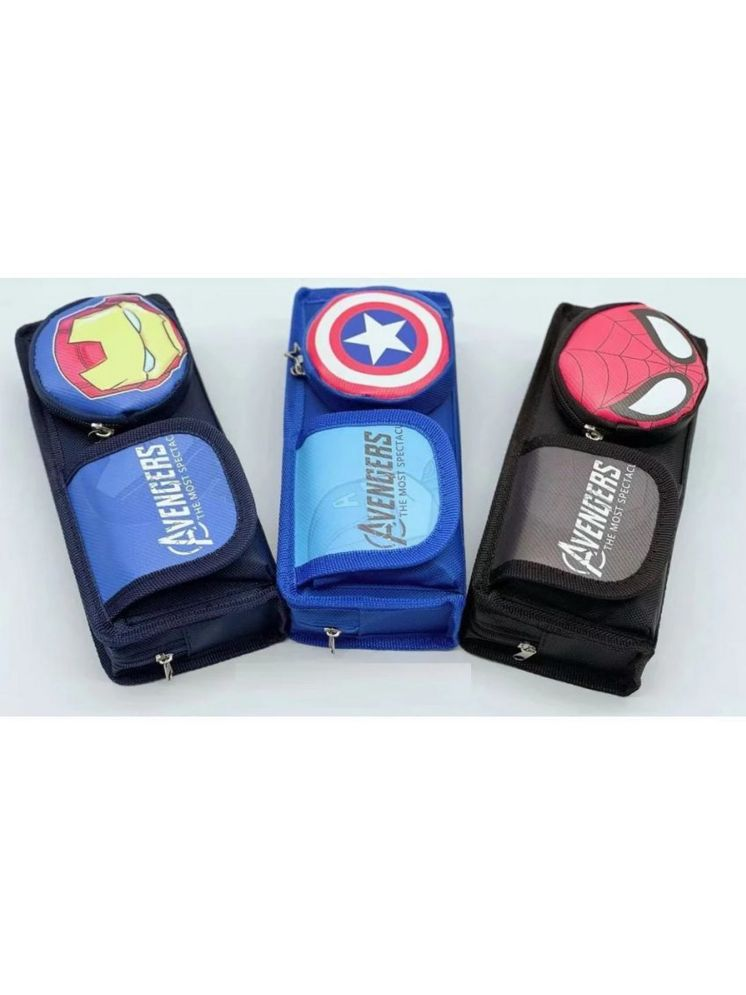     			Pack Of 1 Stationery Pencil Pouch for Kids Avenger Geometry Box Pencil Case Gift for Kids