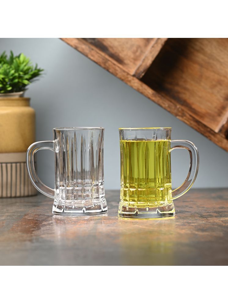     			Somil Stylish Transparent Glass Plain Beer Glasses & Mug 250 ml ( Pack of 2 ) Transparent