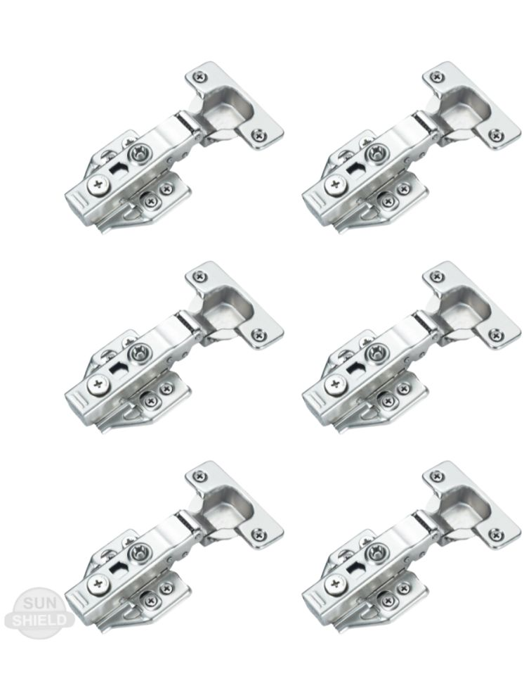     			Sun Shield High Quality Chrome Finish 2D Hinge Set of 6 Pcs