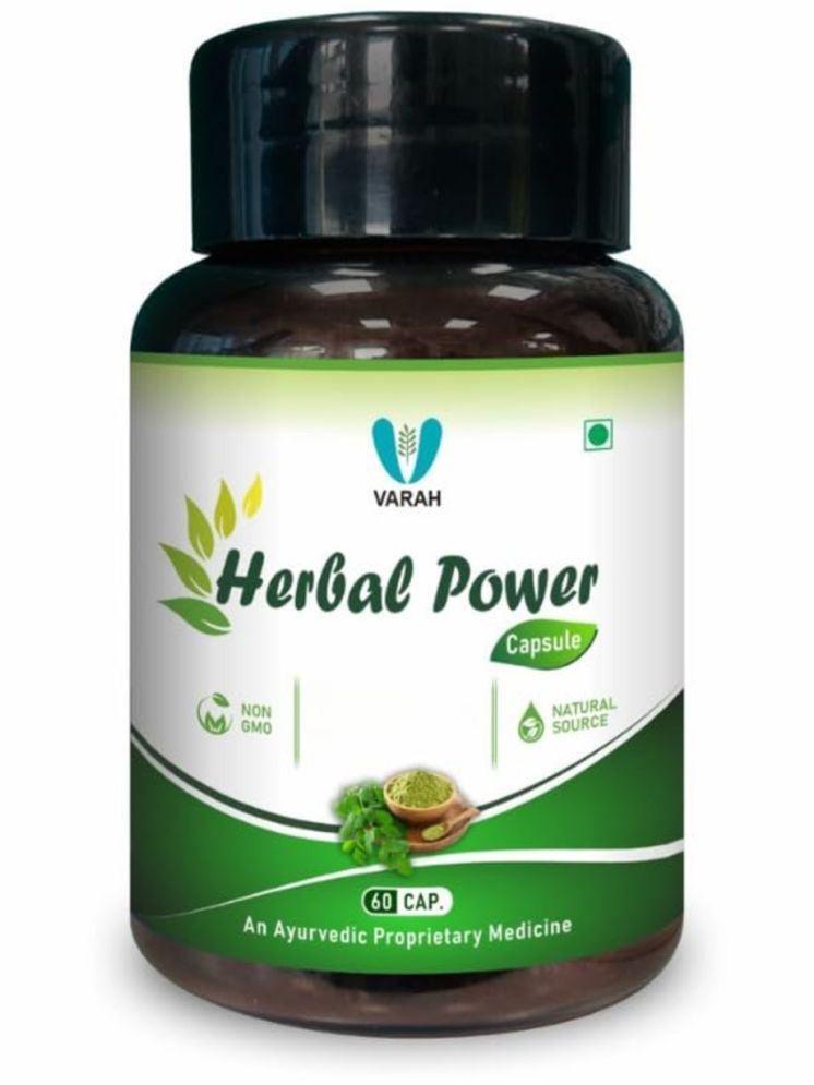     			Varah Healthcare - Herbal Power Capsules | Ayurvedic Supplement | Non GMO | 60 Capsules