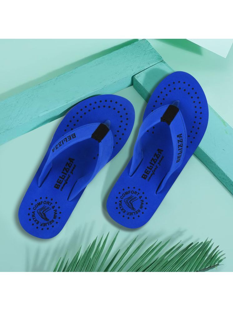     			BELIZZA Blue Women's Thong Flip Flop