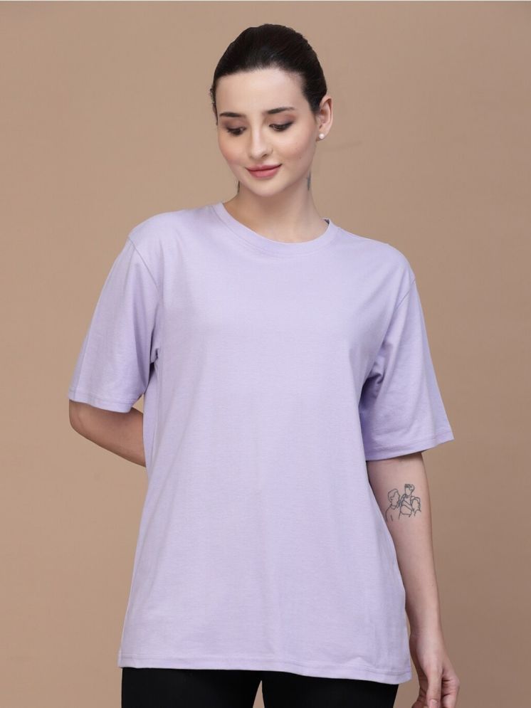     			PP Kurtis Purple Cotton Women's T-Shirt ( Pack of 1 )