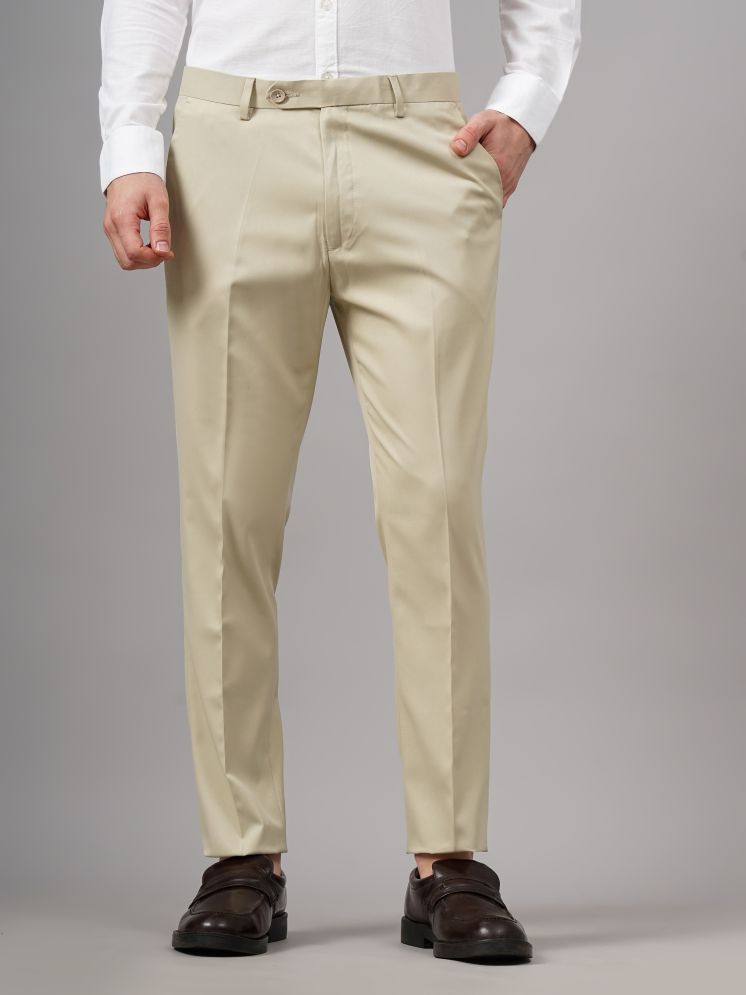     			Paul Street Slim Flat Men's Formal Trouser - Cream ( Pack of 1 )