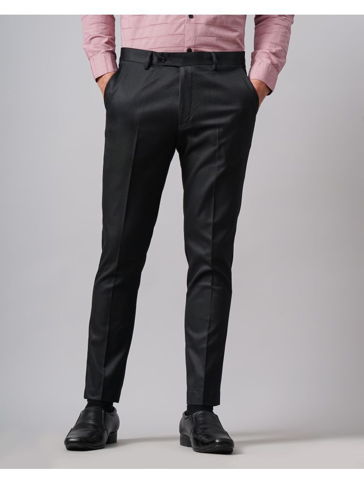     			Paul Street Slim Flat Men's Formal Trouser - Black ( Pack of 1 )