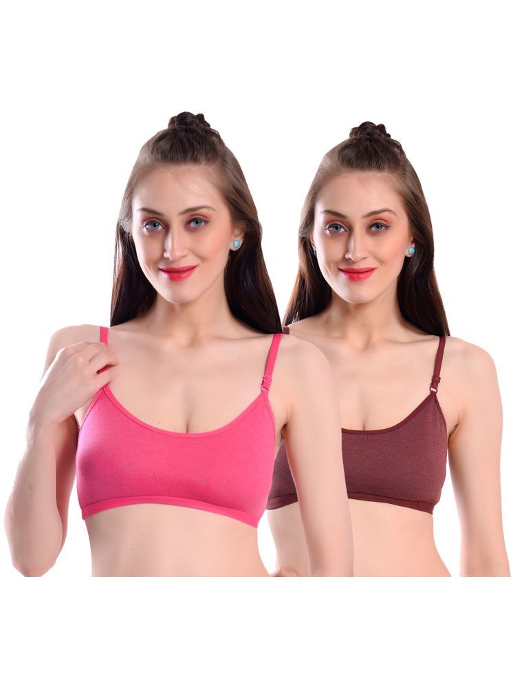     			Viral Girl Maroon Cotton Non Padded Women's Teenage Bra ( Pack of 2 )