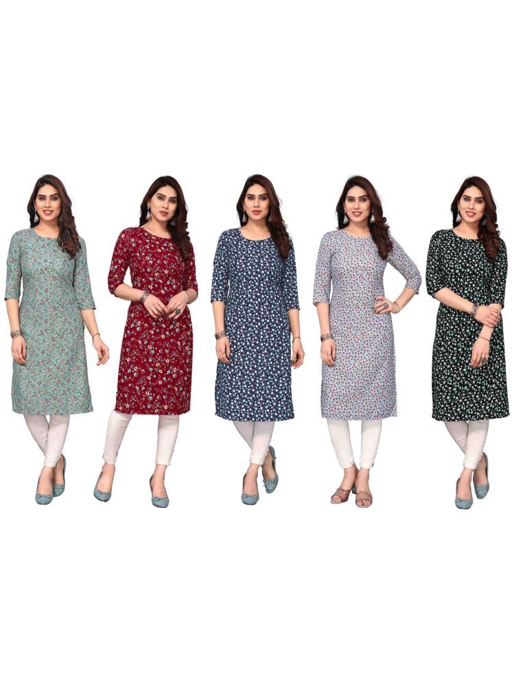     			KETAKI FASHION Crepe Printed Straight Women's Kurti - Multicolor8 ( Pack of 5 )