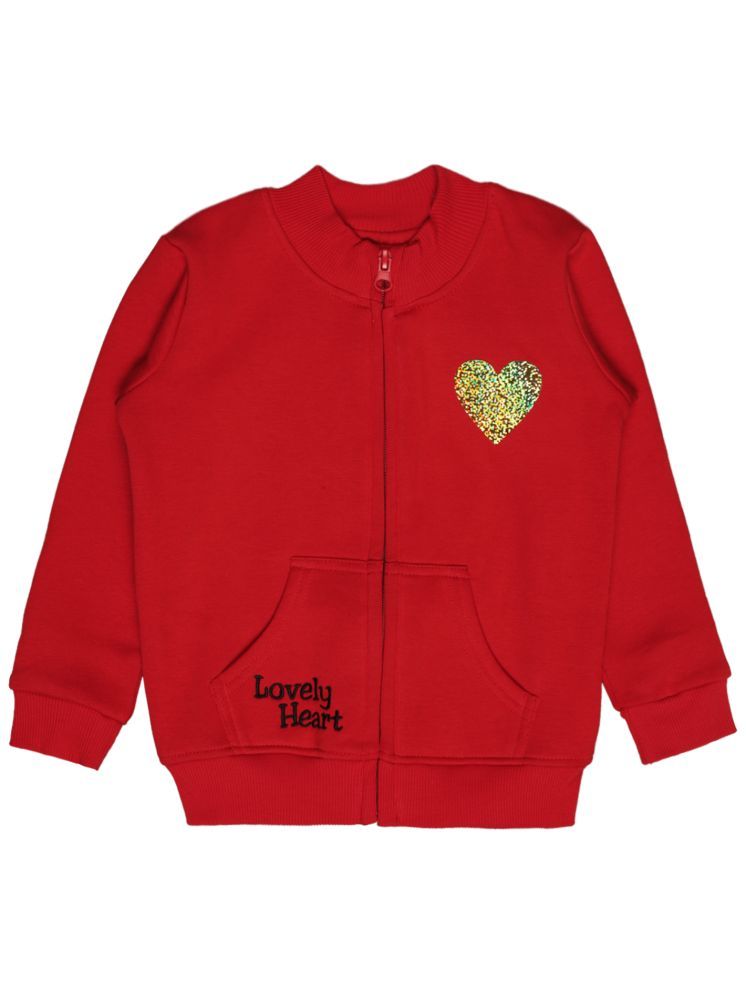     			Bodycare Red Fleece Girl's Light Weight Jacket ( Pack of 1 )