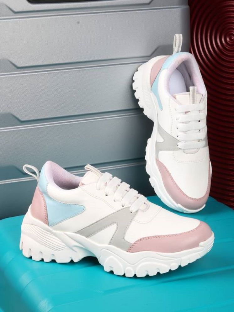     			Deals4you White Women's Sneakers