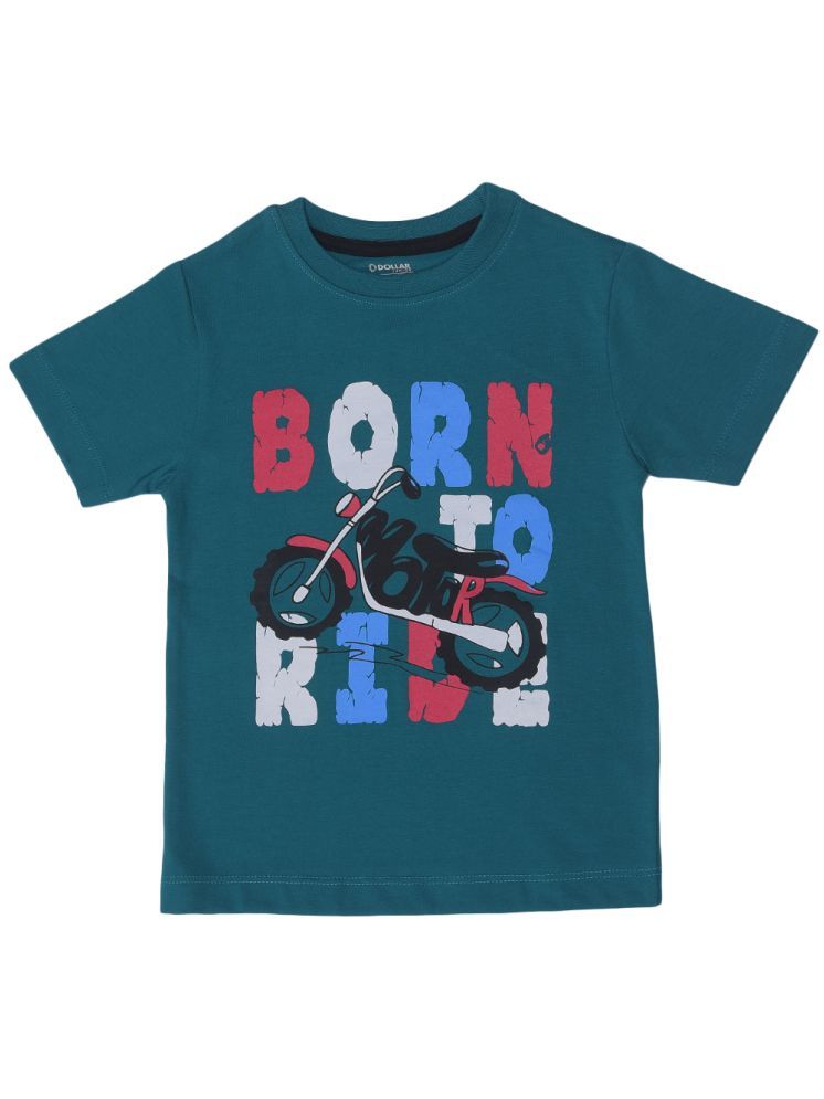     			Dollar Champion Kidswear Blue Cotton Round Neck Boys T-Shirt ( Pack of 1 )