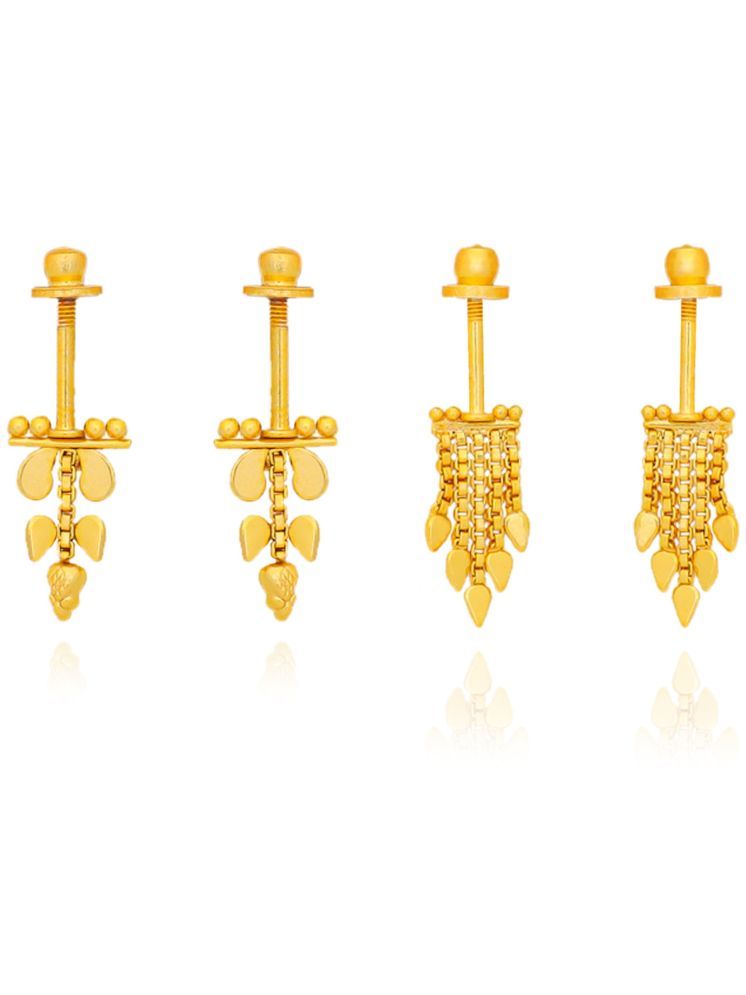     			Drashti Collection Golden EarCuff Earrings ( Pack of 2 )