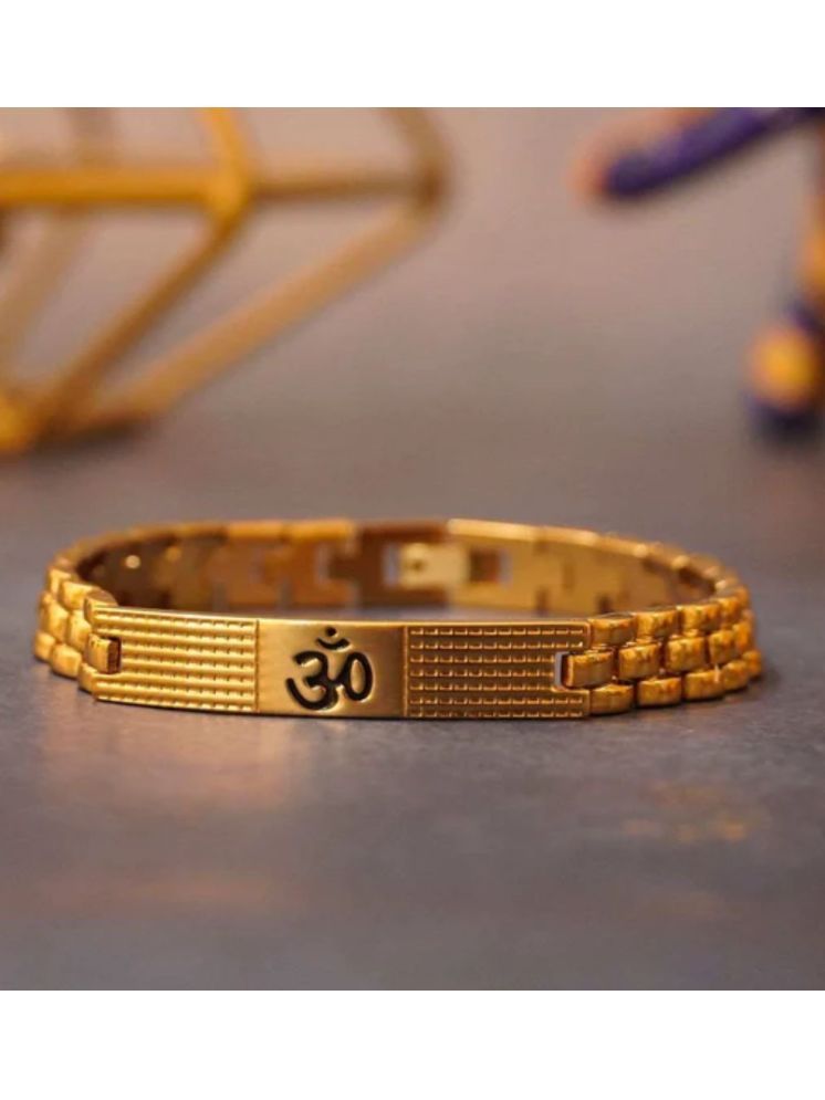     			Japam Gold Plated's Om Bracelet | One Size | Length 8 inches