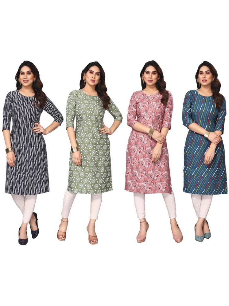     			KETAKI FASHION Crepe Printed Straight Women's Kurti - Multicolor8 ( Pack of 4 )