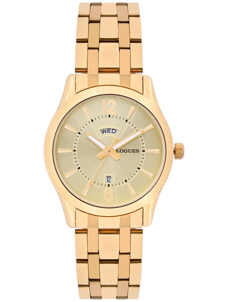     			LOGUES WATCHES Analog Gold Dial Men'S Watch | G 4145 Ymd-13 | 3 ATM Water Resistant