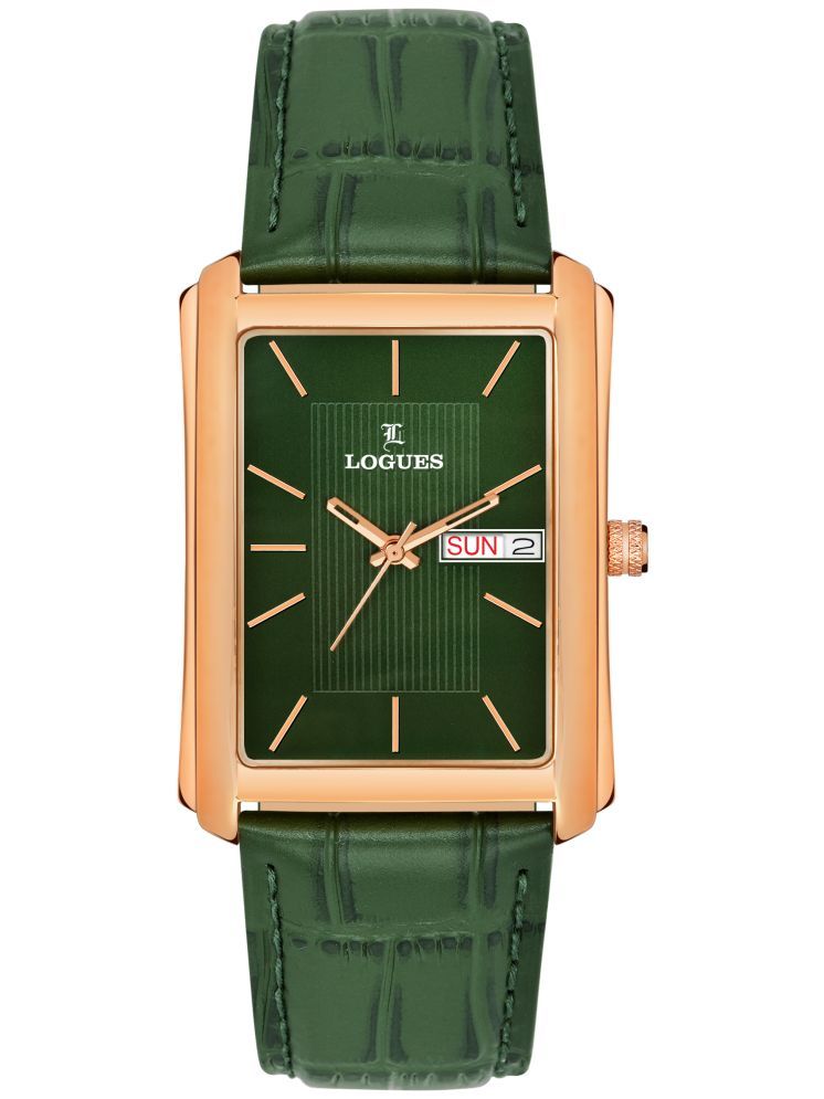     			LOGUES WATCHES Analog Green Dial Men'S Watch | G E 853 Wld-10 | 3 ATM Water Resistant