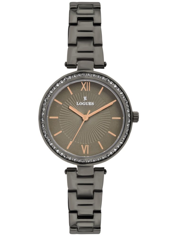     			LOGUES WATCHES Analog Grey Dial Women'S Watch | L 6178 Qm-27 | 3 ATM Water Resistant