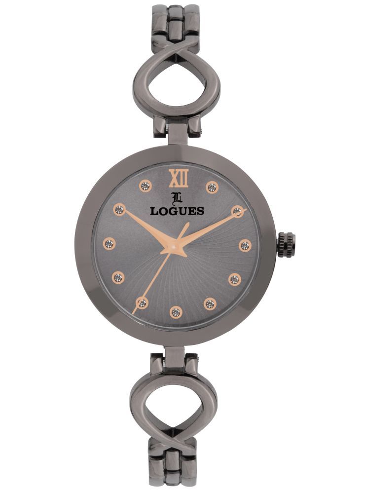     			LOGUES WATCHES Analog Grey Dial Women'S Watch | L E 708 Qm-27 | 3 ATM Water Resistant