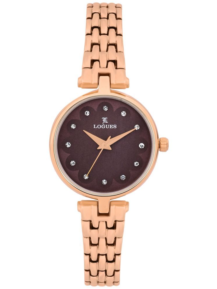     			LOGUES WATCHES Analog Brown Dial Women'S Watch | L E 711 Wm-05 | 3 ATM Water Resistant