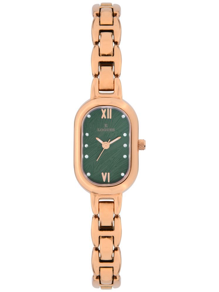     			LOGUES WATCHES Analog Green Dial Women'S Watch | L 6177 Wm-10 | 3 ATM Water Resistant